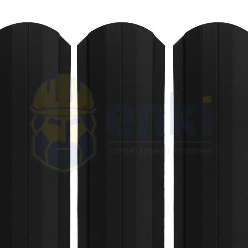 Забор штакетник металлический Рубин 103 мм МАТ Чёрный Янтарь 9005 Забор штакетник металлический Рубин 103 мм МАТ Чёрный Янтарь 9005