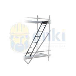 Фото товара лестница навесная 2 м для хомутовых строительных лесов лестница навесная 2 м для хомутовых строительных лесов Лестницы навесные 2 м., оцинк. для строительных лесов хомутовых оцинкованных