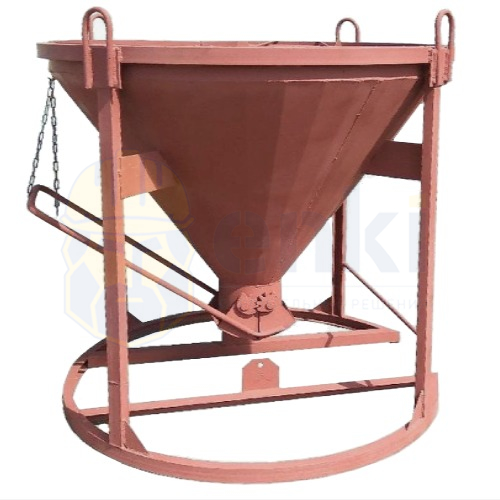 Бадья для бетона БН-0,5 стандарт лоток 1390x1390x1450 Бадья для бетона БН-0,5 стандарт лоток 1390x1390x1450