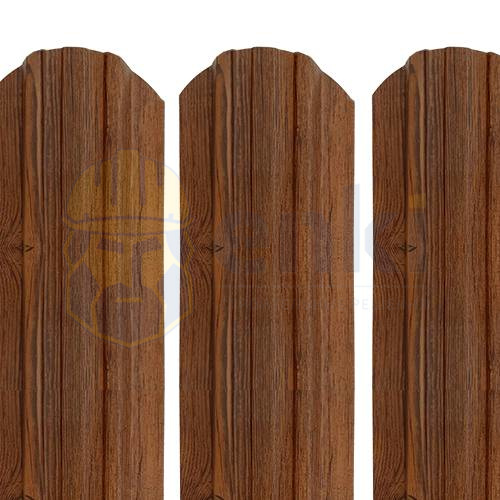 Штакетник металлический Европланка 130 мм «Под дерево» Темный Дуб Штакетник металлический Европланка 130 мм «Под дерево» Темный Дуб