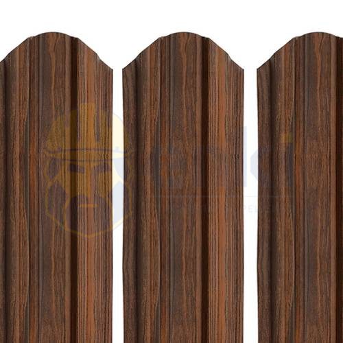 Забор штакетник металлический Константа (90 мм) «Под дерево» Темный Дуб Забор штакетник металлический Константа (90 мм) «Под дерево» Темный Дуб