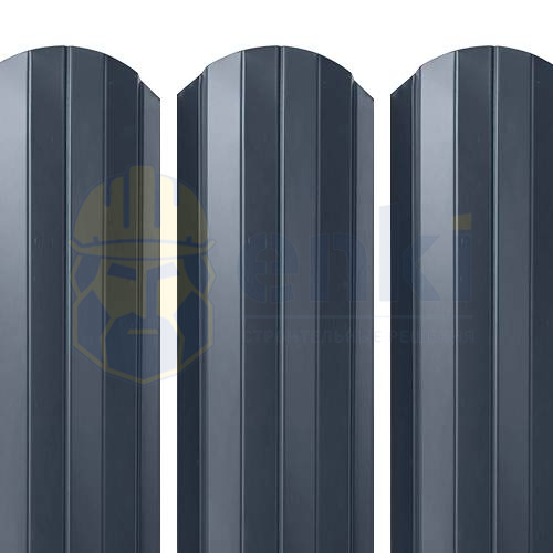 Штакетник металлический Рубин 103 мм Глянец Серый Графит 7024 Штакетник металлический Рубин 103 мм Глянец Серый Графит 7024