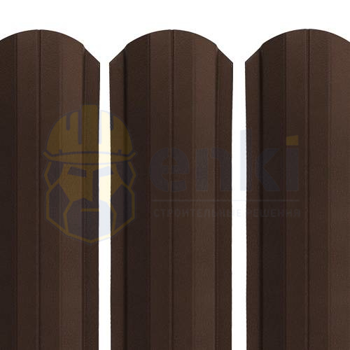 Забор штакетник металлический Рубин 103 мм МАТ Серо-коричневый 8019 Забор штакетник металлический Рубин 103 мм МАТ Серо-коричневый 8019
