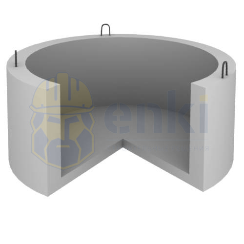 КСД колодезное кольцо ЖБИ с дном и замком Фото товара железобетонное колодезное кольцо КСД с дном и замком