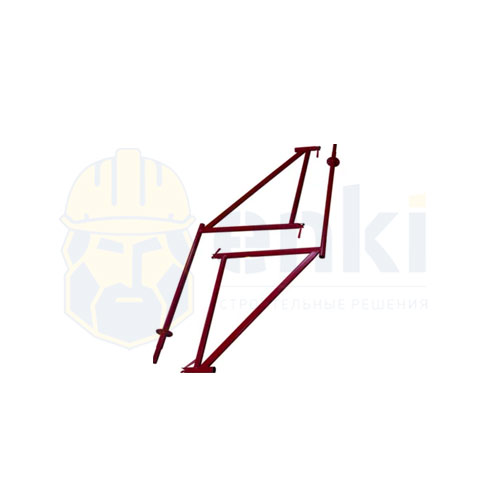 лск консоли с двумя замками 1 м для клиновых лесов Фото товара лск консоли с двумя замками 1 м для клиновых лесов