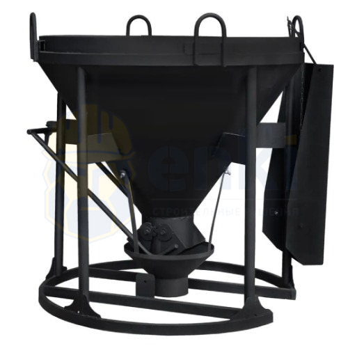 Бадья для бетона БН-0,5 стандарт лоток 1410x1410x1350 Бадья для бетона БН-0,5 стандарт лоток 1410x1410x1350