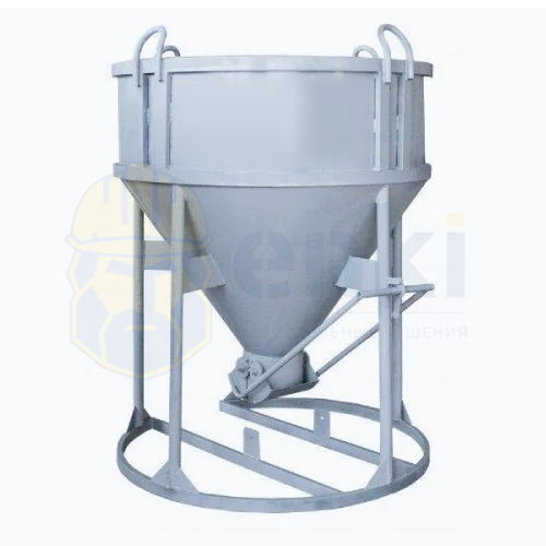 Бадья для бетона БН-1,5 стандарт лоток 1500x1500x1900 Бадья для бетона БН-1,5 стандарт лоток 1500x1500x1900